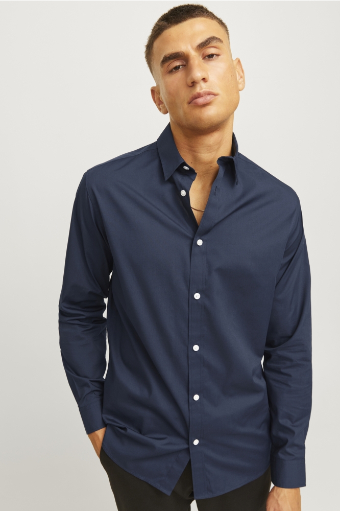 JREBGAVIN SOLID SHIRT LS NOOS 12267557 Sky Captain